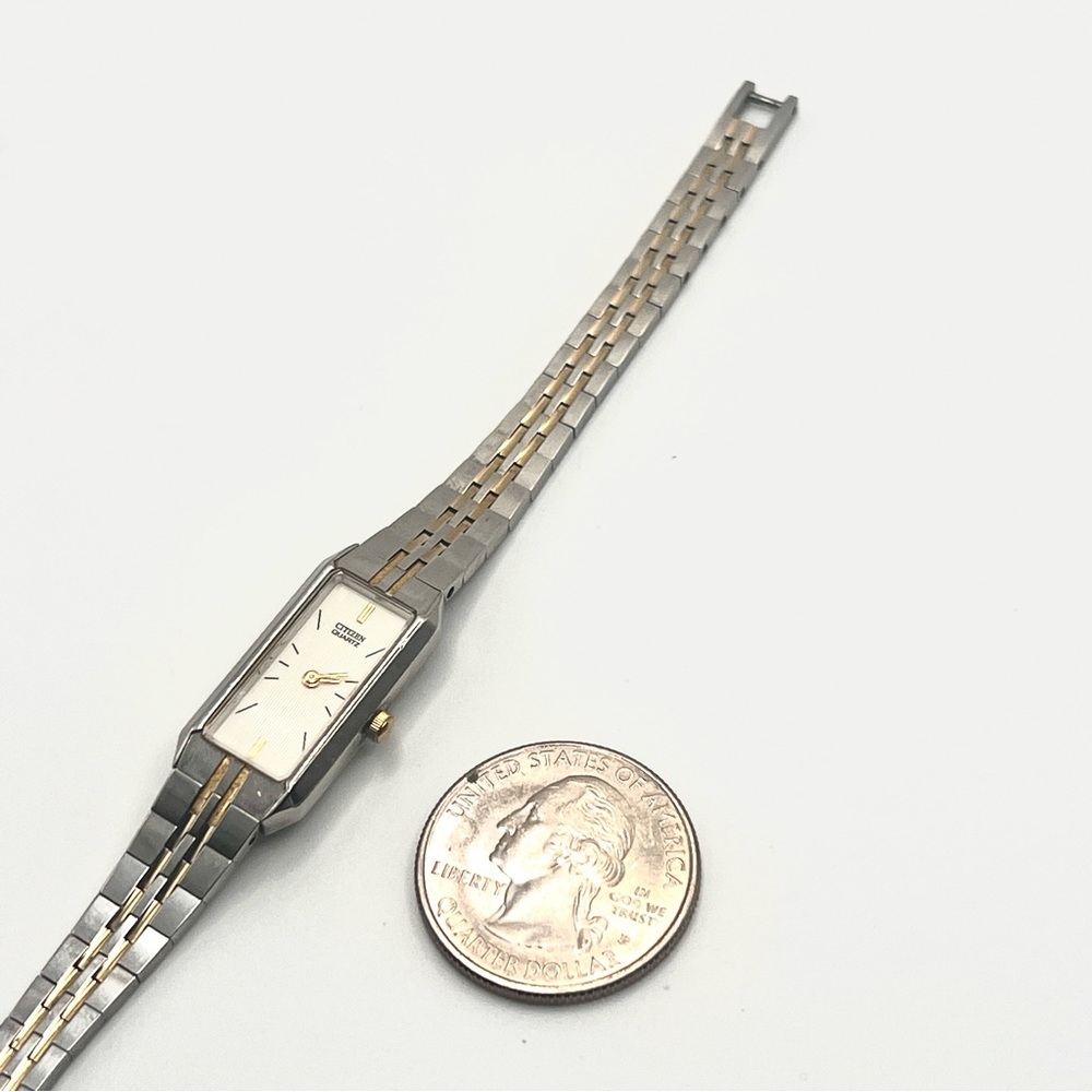 Citizen Womens Two-Tone Rectangular Bracelet Watc… - image 9